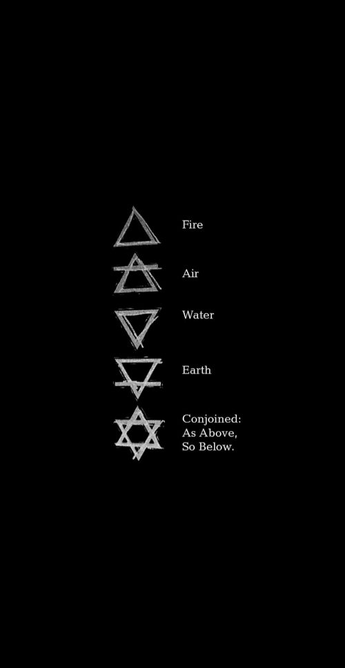 The Law of the Triangle — the hexagram of two conjoined triangles, the Seal of Solomon
